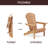 Aspelare Cedar Foldable Outdoor Adirondack Chair-797889725