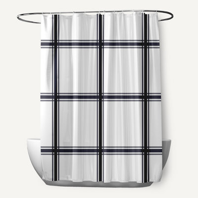 Rideau de douche simple à motif géométrique Lumri