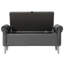 Banc de rangement à dessus rabattable avec repose-pieds en velours Dritarastra-6123085
