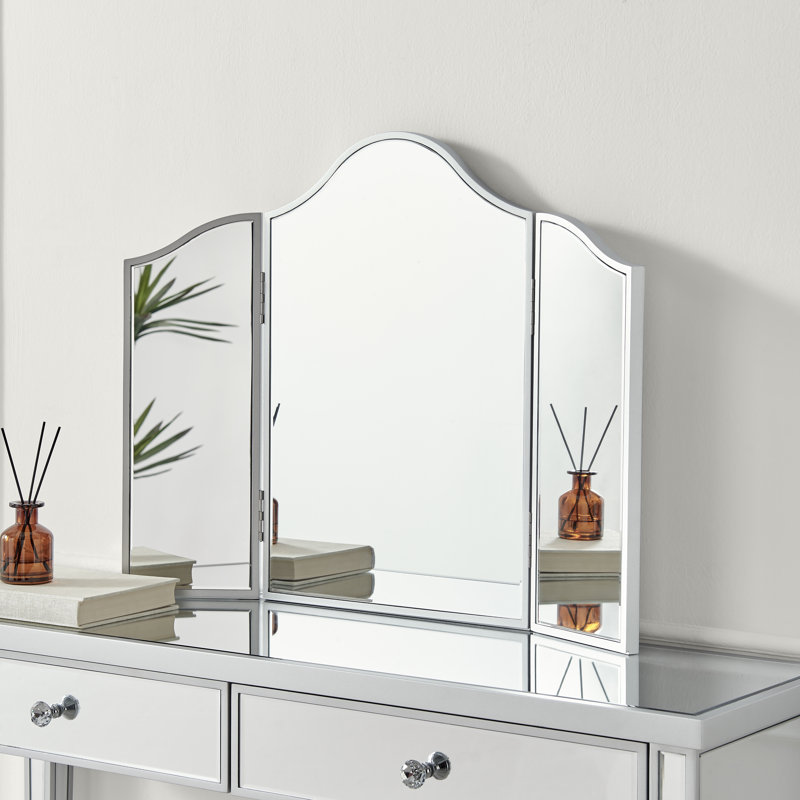 Venice Glamour Arched  Venice Vintage Inspired  Tri-Fold Vanity Dressing Table Mirror   