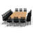 Rectangle 22 Person 80'' L Training Table and Chair Set with Cable Management-86134271