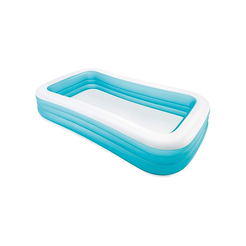 Plastic Rectangle Inflatable Pool 22cm H x 72cm W x 120cm L