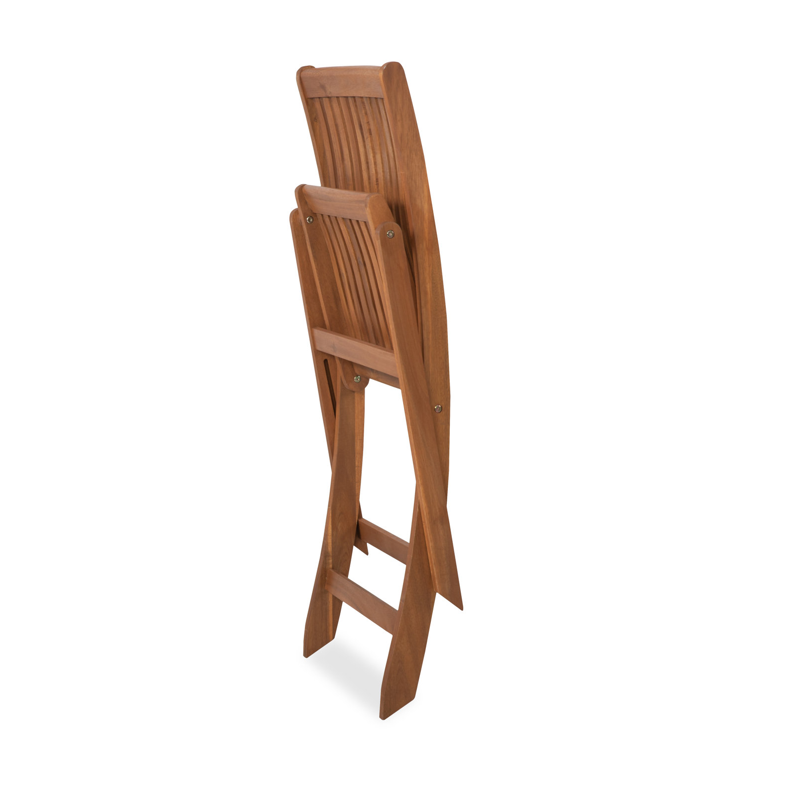 Solid Wood Patio Folding Chair (Set of 2)