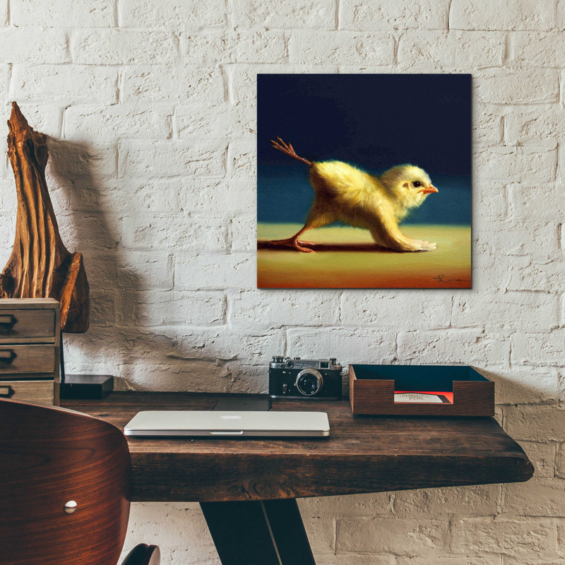 «Yoga Chick Mule Kick» par Lucia Heffernan, H 12 po x l 12 po x P 0,13 po