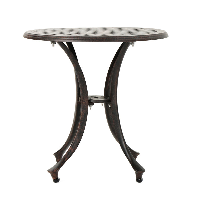 Kastner Round Metal Outdoor Side Table , in. W in. D