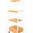 3 Microwave Kitchen Stand With Drawer And Electricity Outlet, 59.5" Tall. White Natural. Heavy-Duty Metal Frame. Compressed Wood Boards. 70 Lbs Load Capacity Per Tier Tall Cart 3, Electrical Outlet