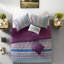 Ensemble de literie mauve, en microfibre de polyester, hypoallergénique, idéal pour la maison