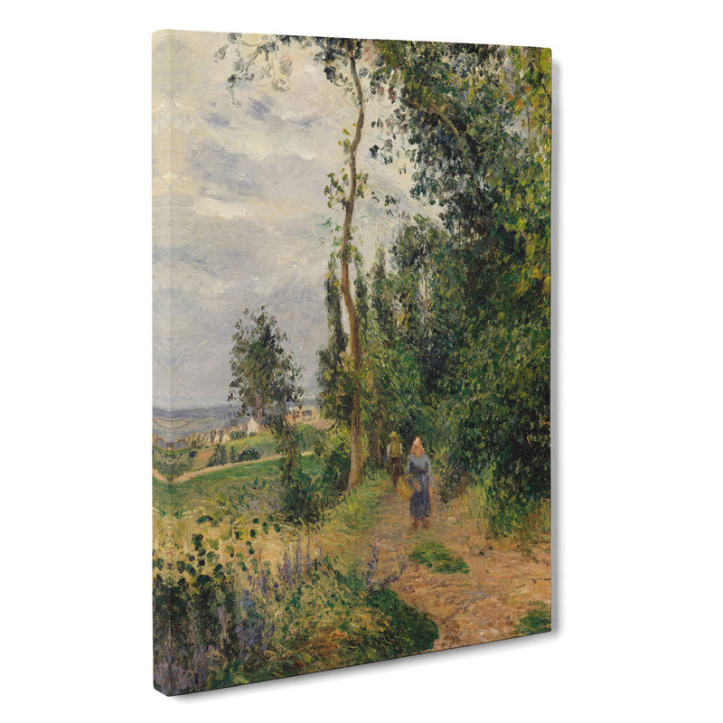 Landscape In Pontoise by Camille Pissarro - Wrapped Canvas Painting, 50cm H x 35cm W x 3cm D