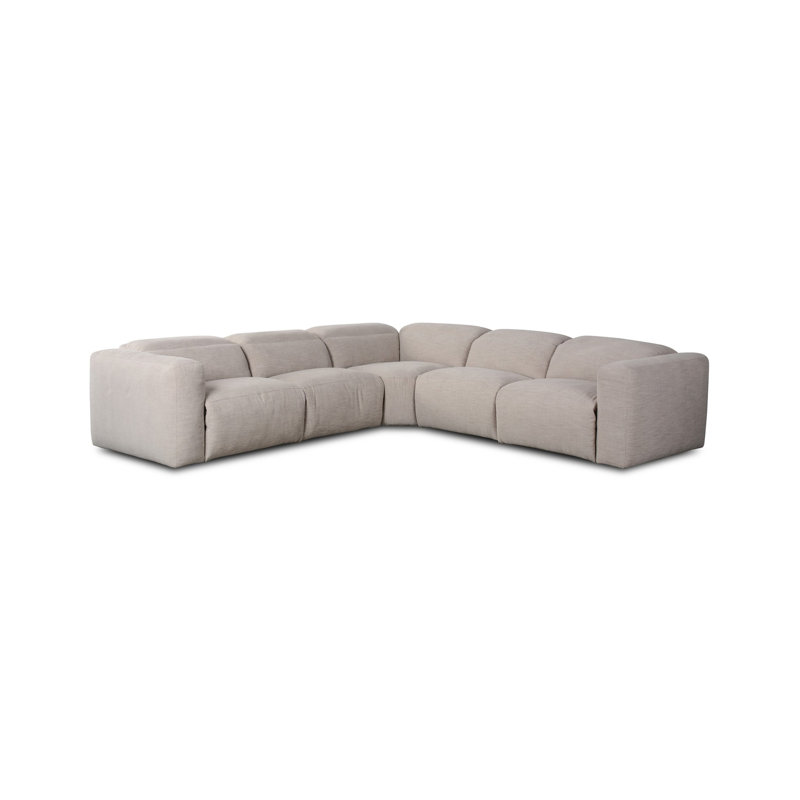 Radley Sectional, Gray Polyester Blend