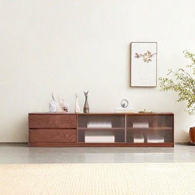 Retro simple style solid wood TV cabinet