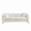 Canapé luxueux surdimensionné en chenille de 85 po, canapé profond à 3 places avec pieds en métal doré et conception capitonnée, canapé moderne moelleux d'une capacité de 750 lb-432717543