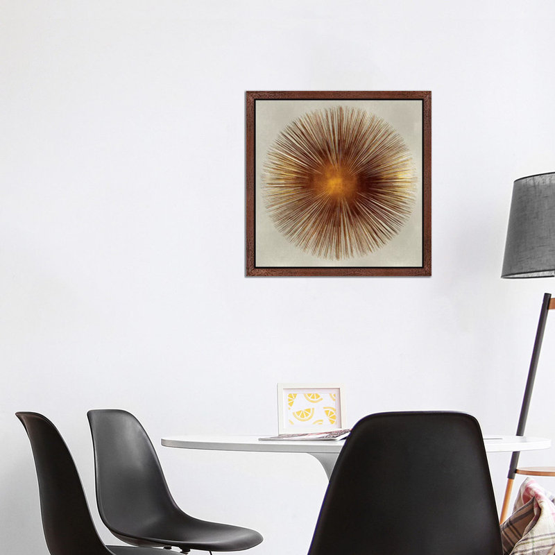 Print on Canvas, 45.72 cm H x 45.72 cm W, Brown/Orange, Brown Floater Framed