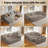 134" U-Shaped Convertible Sofa with Chaise Lounge & Ottoman, Modern Sofa Modular Sectional Cloud Couch, 6-Seat Deep Seat Sofa with 7 Pillows Boneless Sofa Couch for Livingroom Bedroom Apartment,Compression Sofa in a box ,No Assembly Required-1683144061