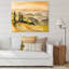Paysage rétro avec vignobles - peinture sur toile-67417652-67417653