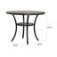Table de bar ronde en bois 36 pouces avec pieds évasés, gris-1970345111-1970345108-2007306466