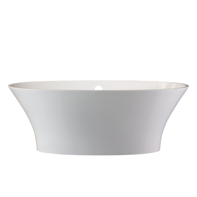 Ionian 67" x 32" Freestanding Soaking Bathtub With Void, Englishcast White
