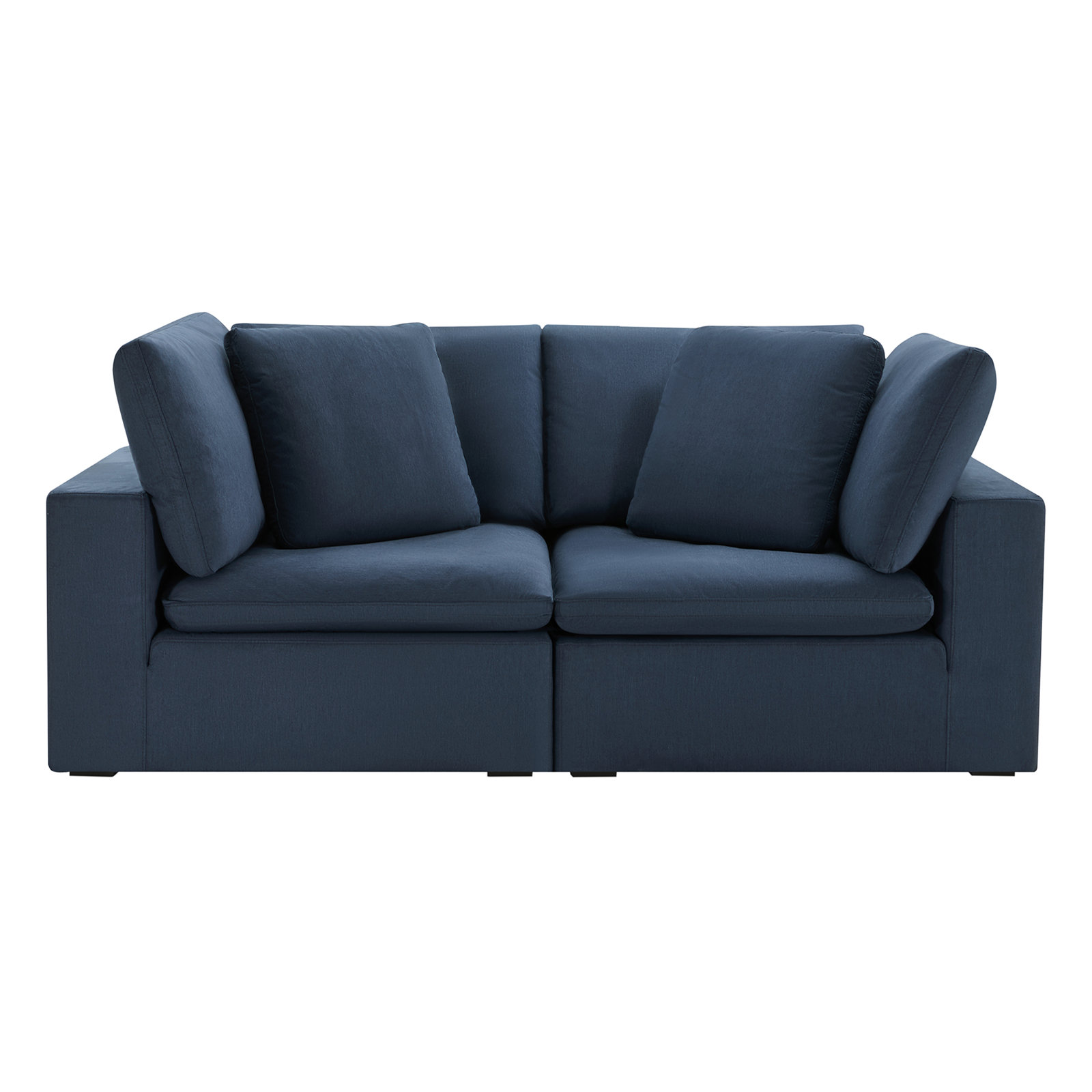 Calana Modular Sectional, Navy Revolution Performance Fabrics, 2 Piece
