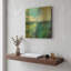 «Viridescent Valley No. 2» par Andrew Kinmont, art mural en métal doré, 12 po x 12 po-133965689