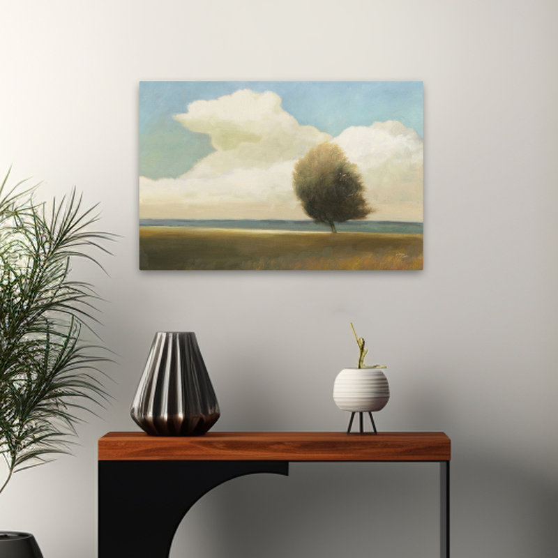 Arbre contemporain soufflé au vent, H 24 po x l 16 po