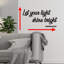 «Let Your Light Shine Bright», art mural en métal, Matthew 5: 16, verset de la Bible, décoration intérieure chrétienne, art scripturaire, cadeau inspirant-334064172-334064163