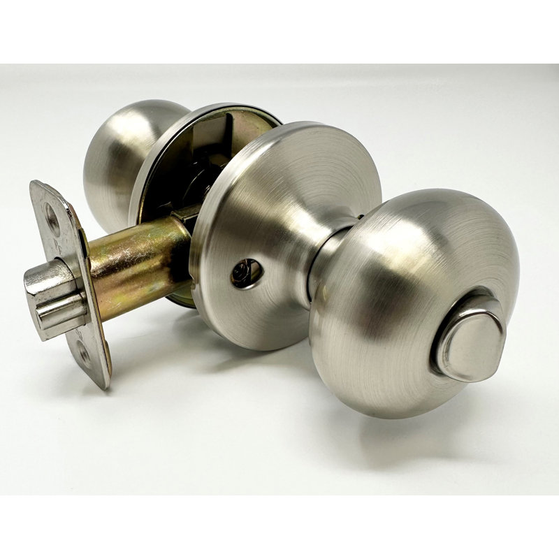 Salem 2.5'' Diameter Keyed (Entry) Round Knob, Satin Nickel