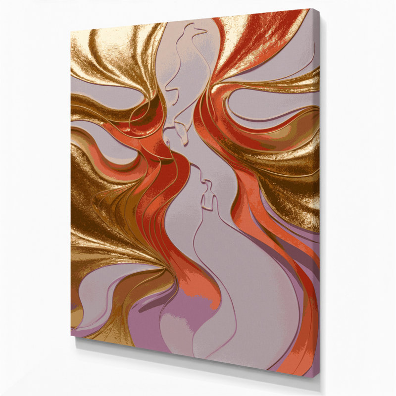 Art mural abstrait sur toile 37, H 14 po x l 11 po