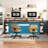 Two Person Desk With Monitor Stand, Double Computer Office Desk With Storage Shelves-32770582