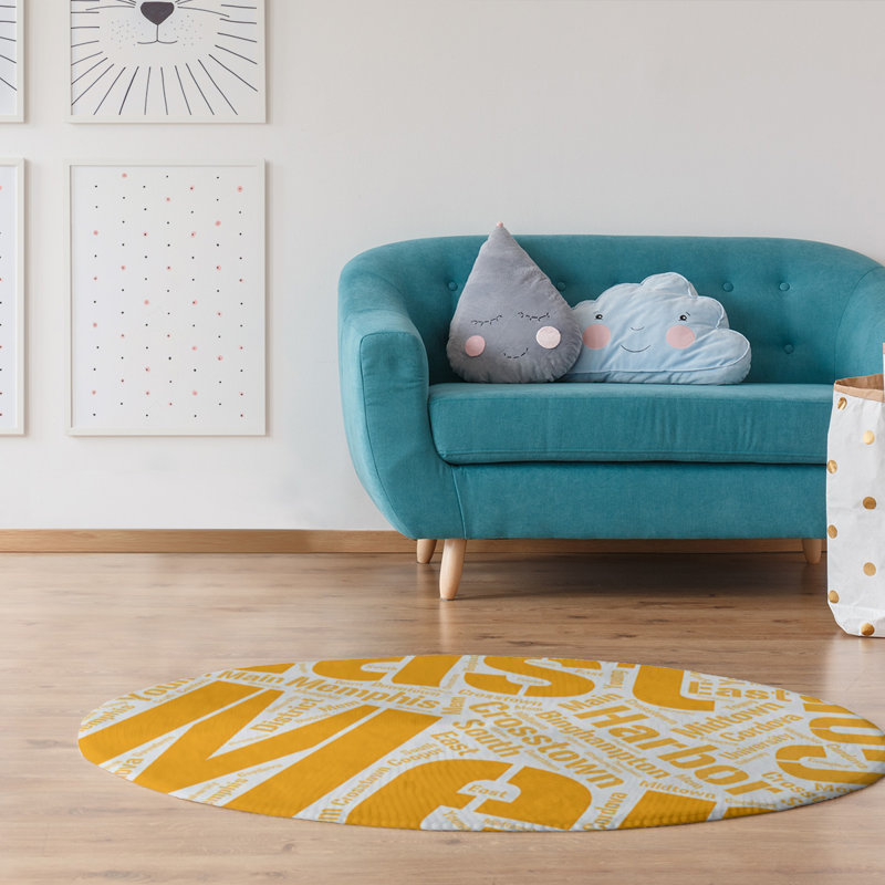 Chenille Indoor Rug, Round 5'