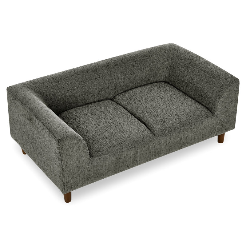 Moderne pour animaux de compagnie pour chiens moyens et grands en gris foncé, avec support de grandes races grises, siège confortable de style et pieds stables