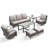 Bobra 6 Pieces Outdoor Backyard Furniture Set With Swivel Chairs-357957558