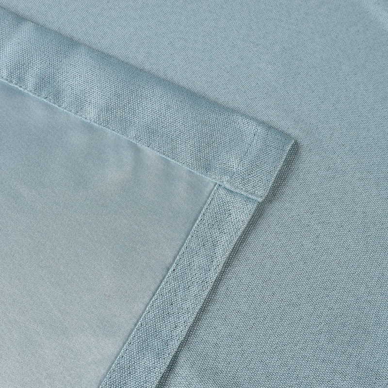 Teal Linen Pattern Blackout Window Panel, 26" x 63"
