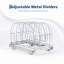 Organiseur coulissant pour placard – 8 séparateurs réglables, rangement coulissant chromé robuste – Porte-plateau en acier inoxydable antirouille pour planches à découper et plaques à pâtisserie – 40 cm