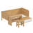 Multi-functional Bed with Study Desk and Matching Stool-776566174