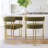 Woburn Set of 2 Upholstered Gold Chenille Solid Back Counter Stool-1503988586