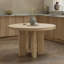 Whitewash Oak Round Dining Table-1640097987