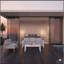 Ensemble de conversation de patio 3 pièces en aluminium 3 pièces, canapé d'extérieur 5 places avec coussins gris clair épais et structure blanche et table basse