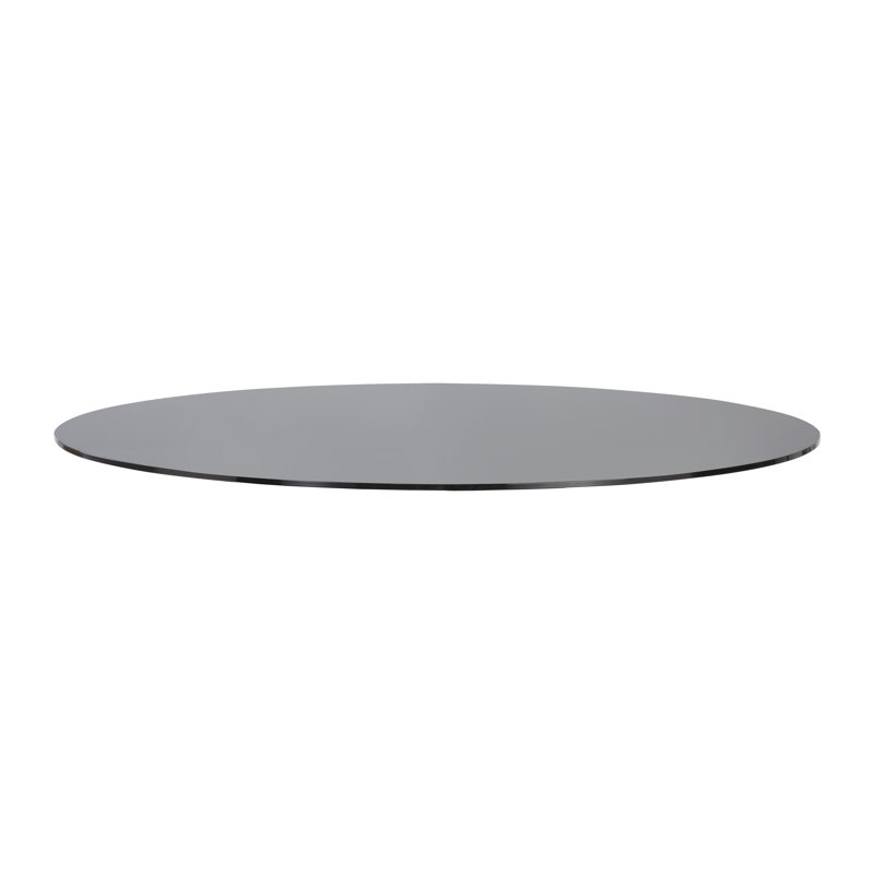 Plateau de table en verre - Rond - Gris fumée - 59 po - Gris