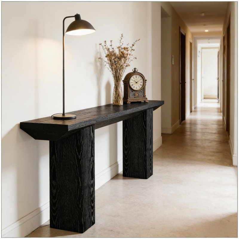Console triangulaire, canapé, table d'entrée moderne