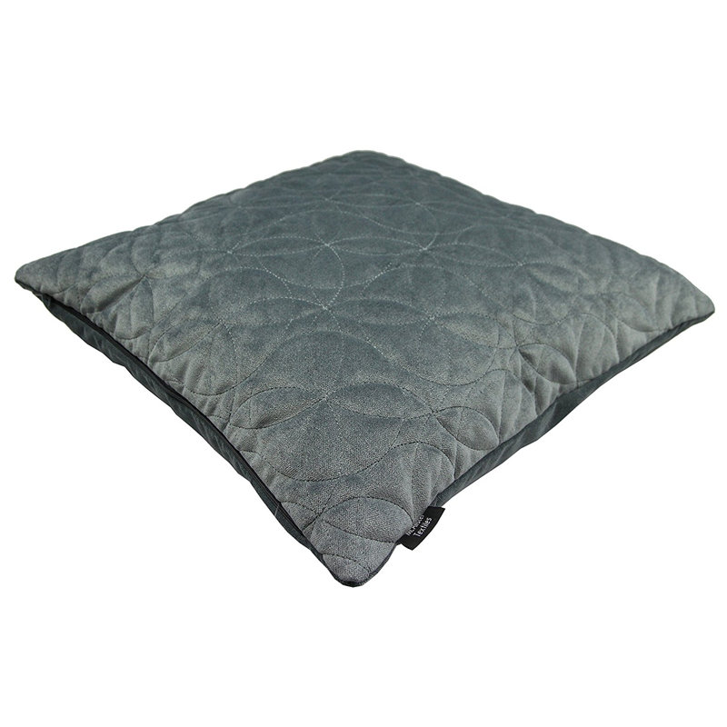 Huebert Square Cushion Cover, 60 x 60cm, Cushion Cover, Soft Silver