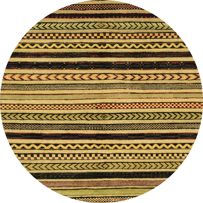 Abstract Indoor Rug, Round 4'