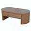 Table basse à plateau relevable avec compartiment caché, table centrale en bois partiellement assemblée, plateau de table ovale moderne pour le salon-2124051475
