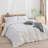 BESTOUCH Duvet Cover Set 100% Washed Cotton Linen Feel Lightweight-114986044-114986049