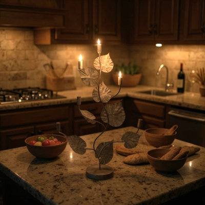 Metal Tabletop Candelabra