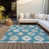 Bleu sarcelle/Beige
