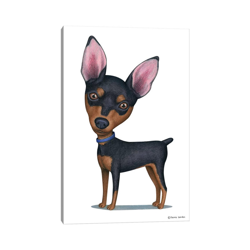 Pinscher miniature, H 26 po x l 18 po x 1,5 po