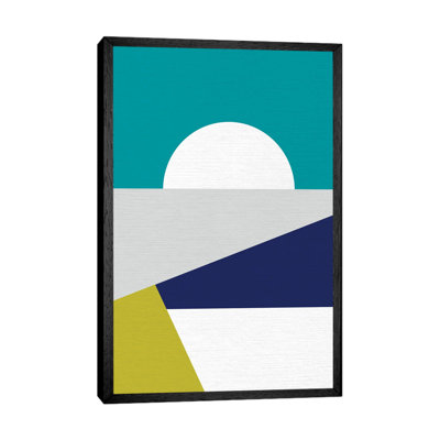 Mid Mod Geo Blue - Print on Canvas