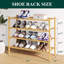 Range-chaussures à 4 niveaux en bambou