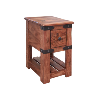 Belcherry Solid Wood End Table with Storage