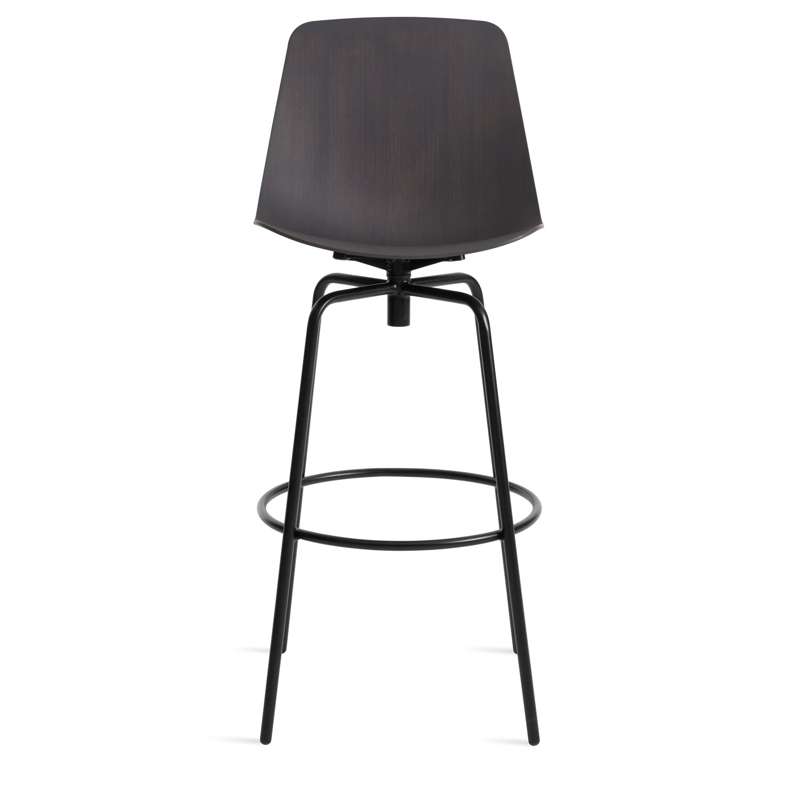 Clean Cut Swivel Bar and Counter Stool, Bar Stool (31" Seat Height), Oblivion