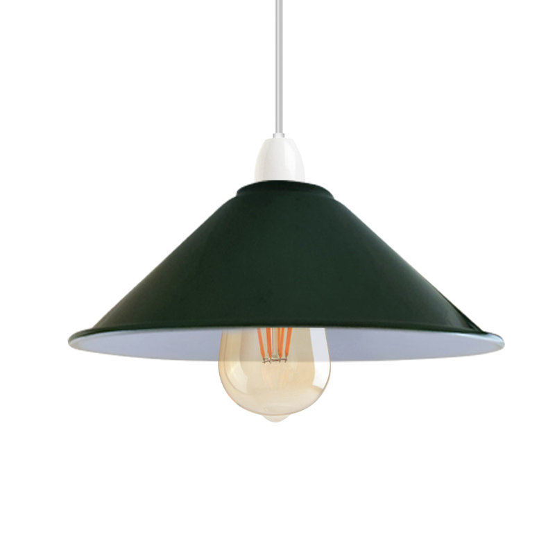 Abat-jour en forme de lampe de table en métal 22 cm avec abat-jour rétro industriel, abat-jour de plafond facile à installer pour la cuisine et la salle à manger